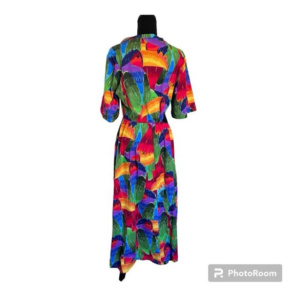 NWT Farm Rio Short-Sleeve Cutout Midi Dress. Size L - Picture 5 of 7